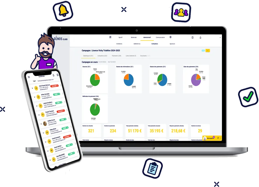Campagnes de cotisation avec Génos Clubs