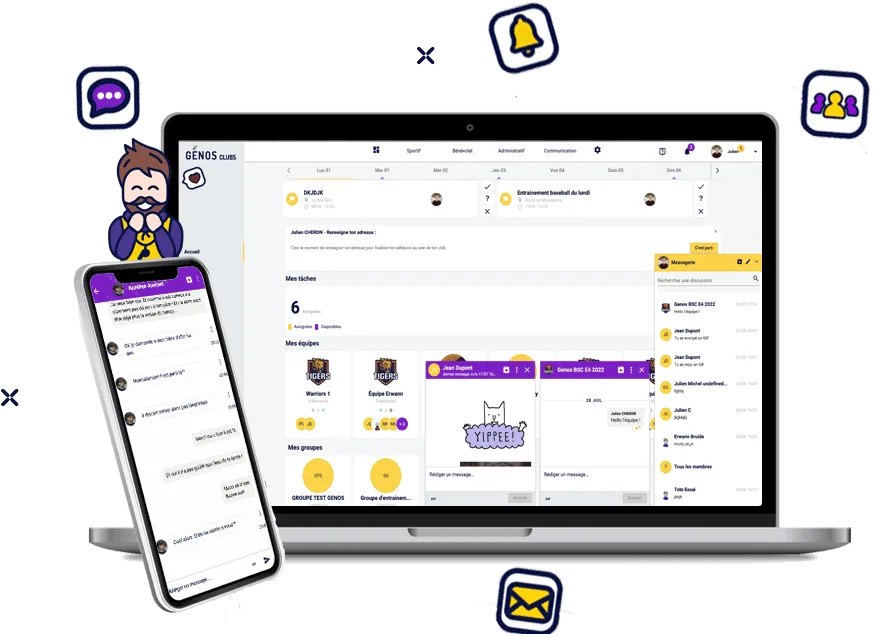 Discussion simplifiée dans Génos Clubs